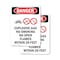 Signmission Explosive Gas No Smoking Danger Sign, Plastic, 10in W x 14in L, 2PK OS-2PACK-DS-P-1014-V-1209 - alternate 1